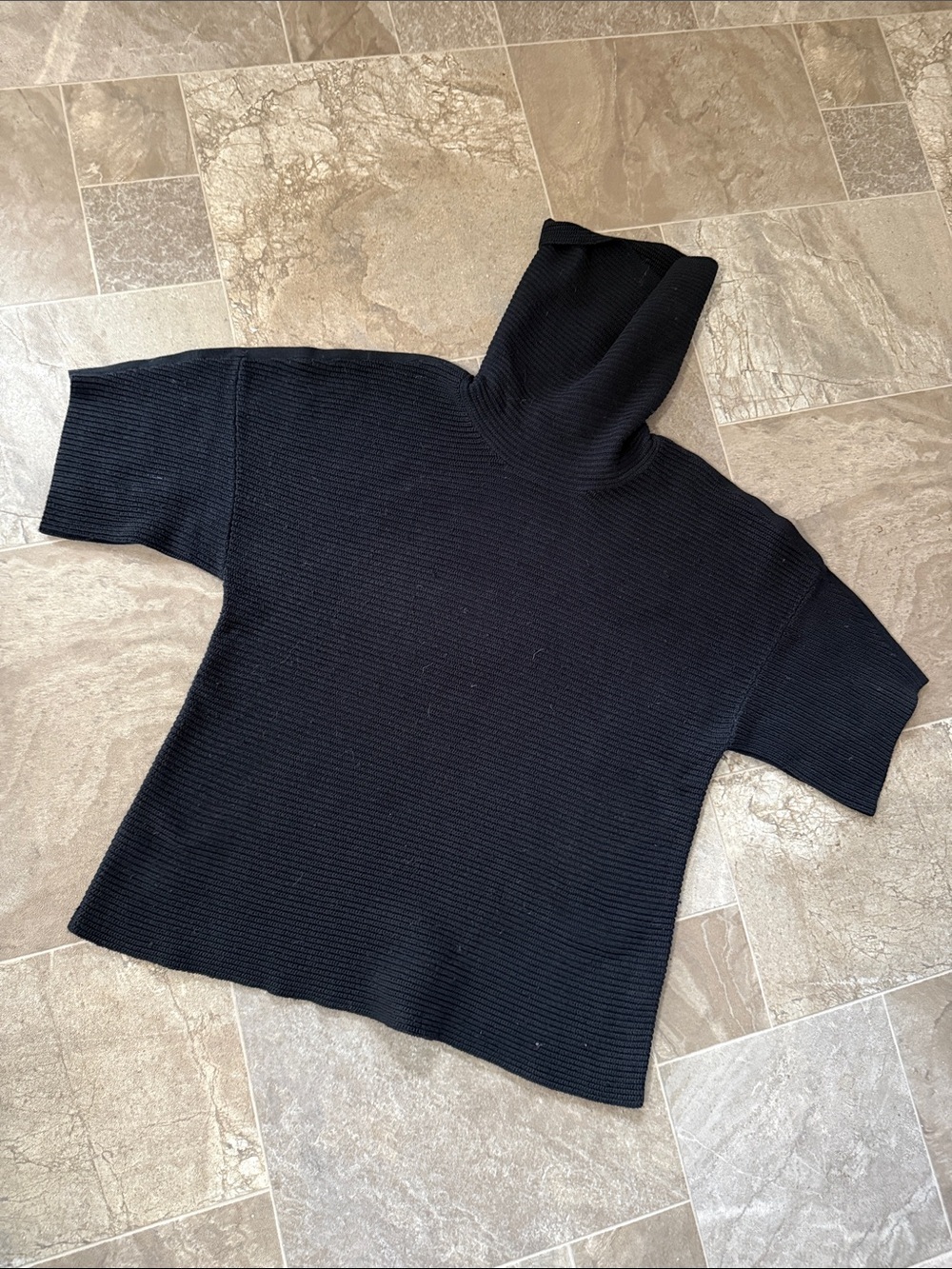 Laura plus petites one X Black Short-Sleeve Turtleneck Sweater